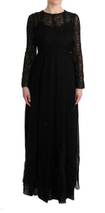 Dolce & Gabbana Elegant Black Sheath Long Sleeve Women's Dress