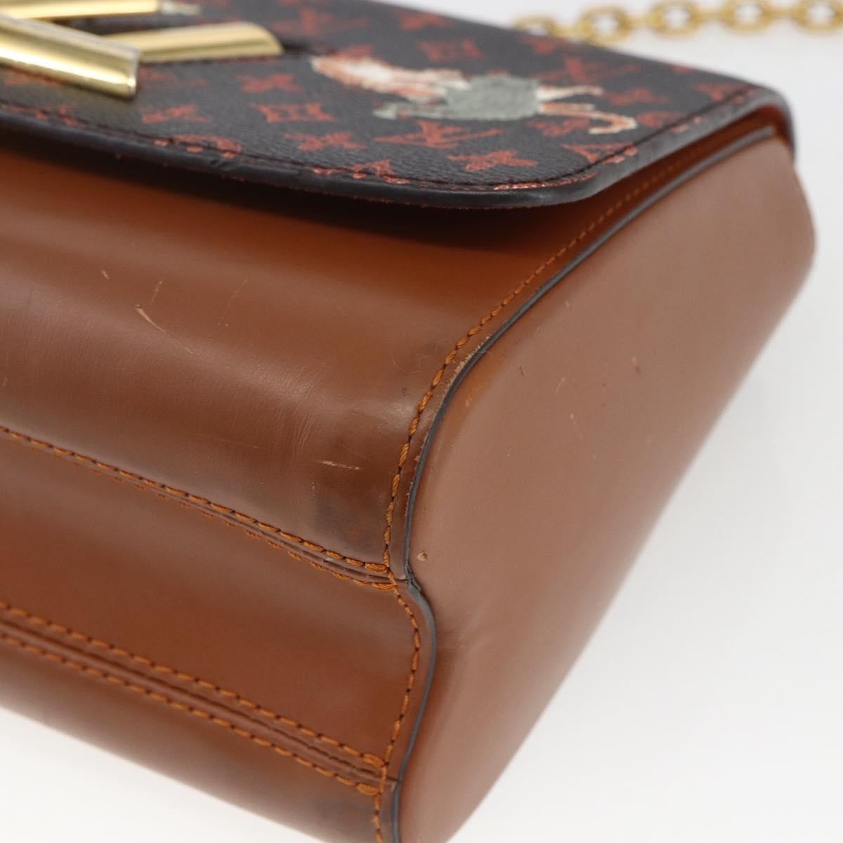 Louis Vuitton Twist Limited Edition Grace Coddington Catogram Canvas Brown Canvas Shoulder Bag Bag (Pre-Owned)
