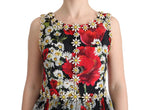 Dolce & Gabbana Floral Maxi Gown with Sunflower Print and Women's Crystals