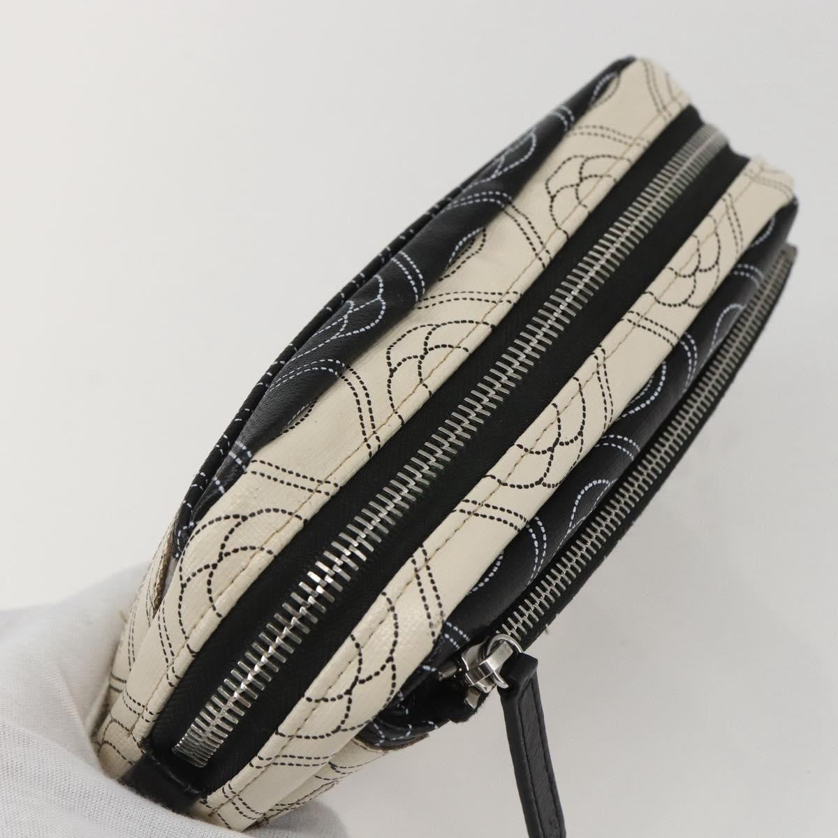 Chanel Logo Camera Case Clutch Printed Coated Canvas Black Pvc Clutche & Pouche Bag (Pre-Owned)