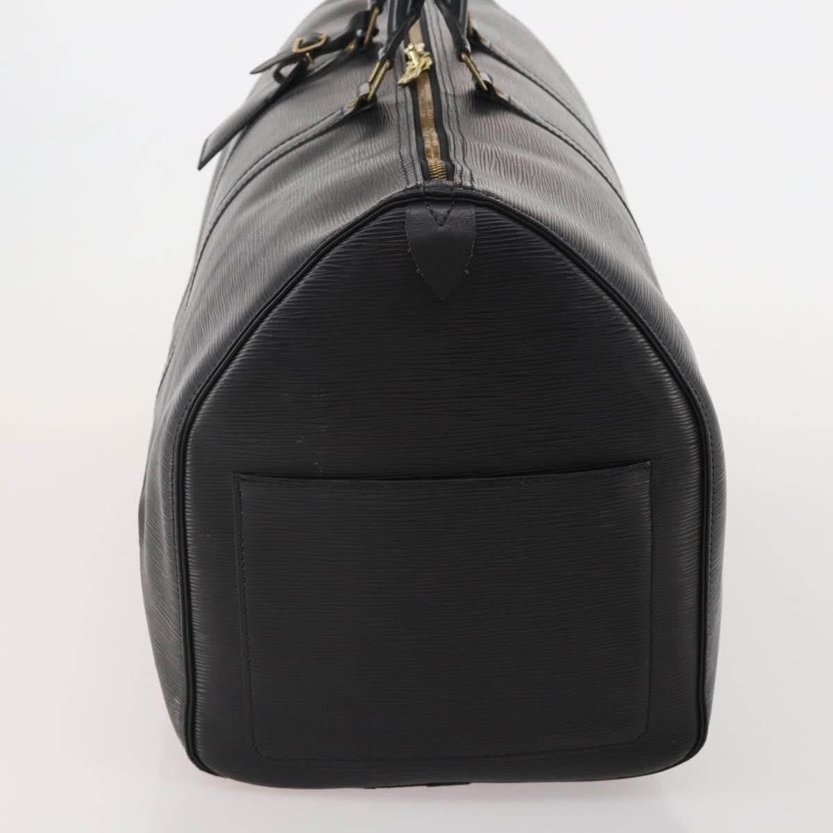 Louis Vuitton Keepall Epi Leather Black Leather Travel Bag Bag (Pre-Owned)