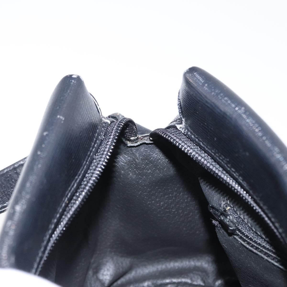 Celine Vintage Circle Logo Leather Black Leather Shoulder Bag Bag (Pre-Owned)