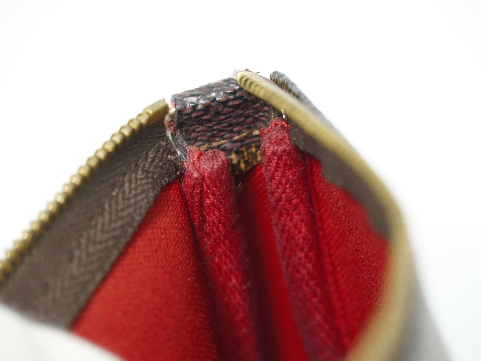 Louis Vuitton Pochette Accessoires Damier Brown Canvas Clutche & Pouche Bag (Pre-Owned)