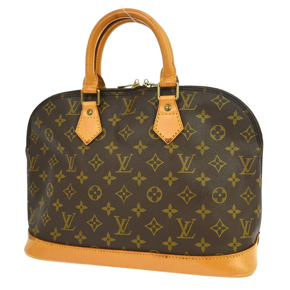 Louis Vuitton Alma Monogram Brown Canvas Handbag (Pre-Owned)