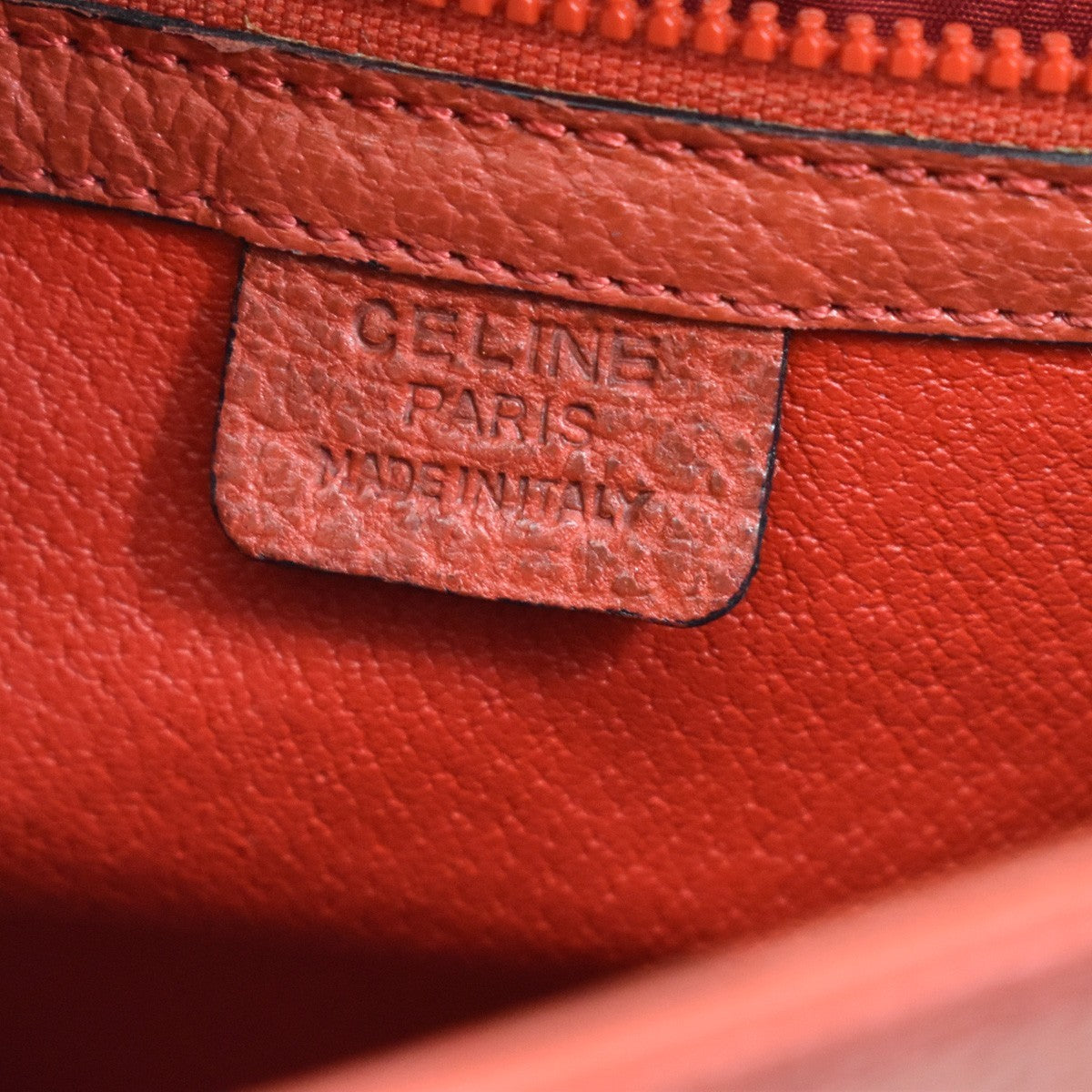 Celine Shoulder Leather Red Leather Shoulder Bag Bag (Pre-Owned)