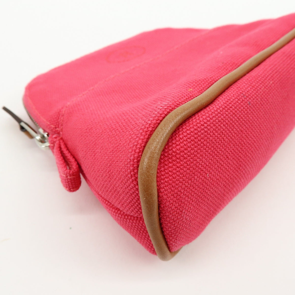 Hermes Bolide Travel Canvas Pink Cotton Clutche & Pouche Bag (Pre-Owned)