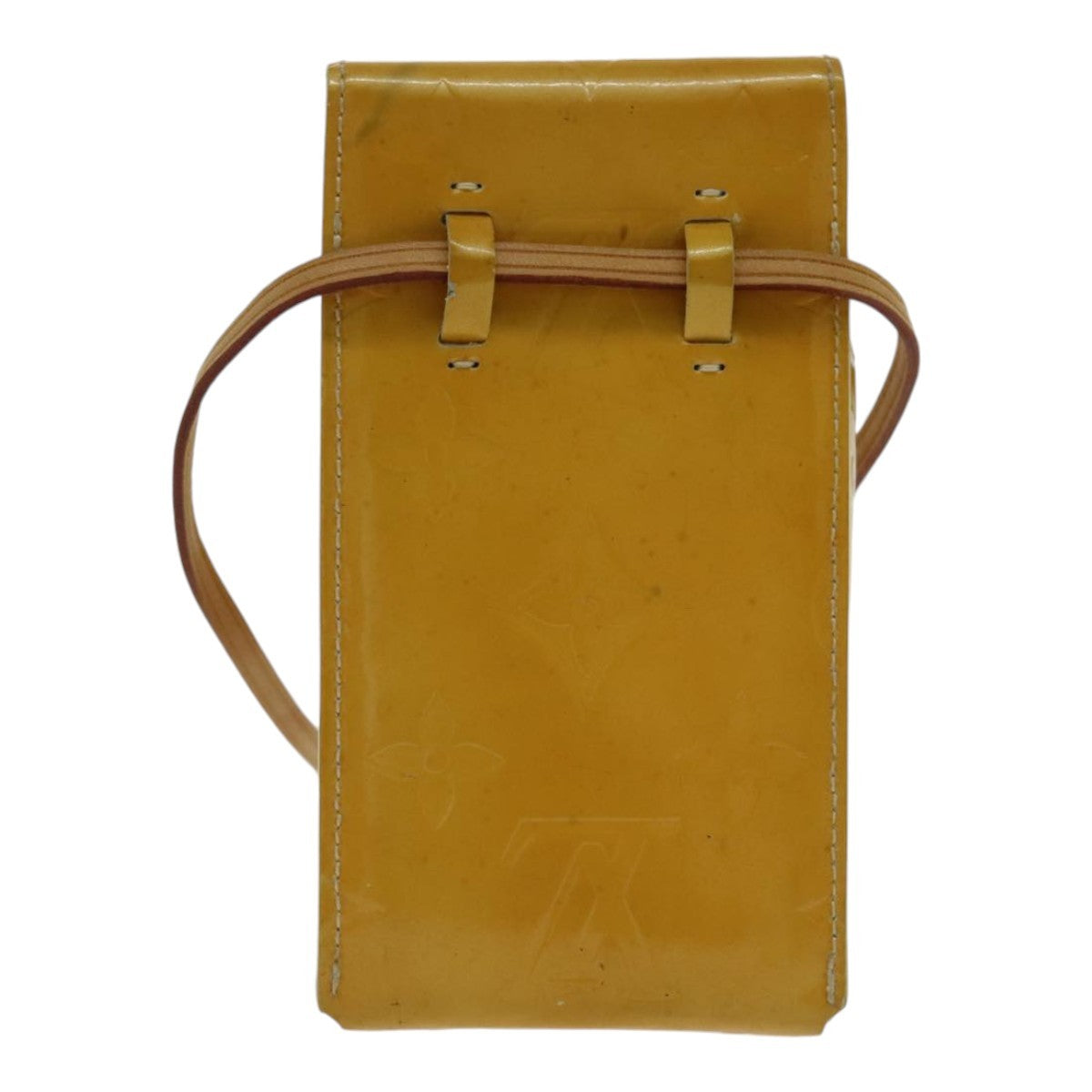 Louis Vuitton Walker Monogram Vernis Yellow Patent_Leather Clutche & Pouche Bag (Pre-Owned)