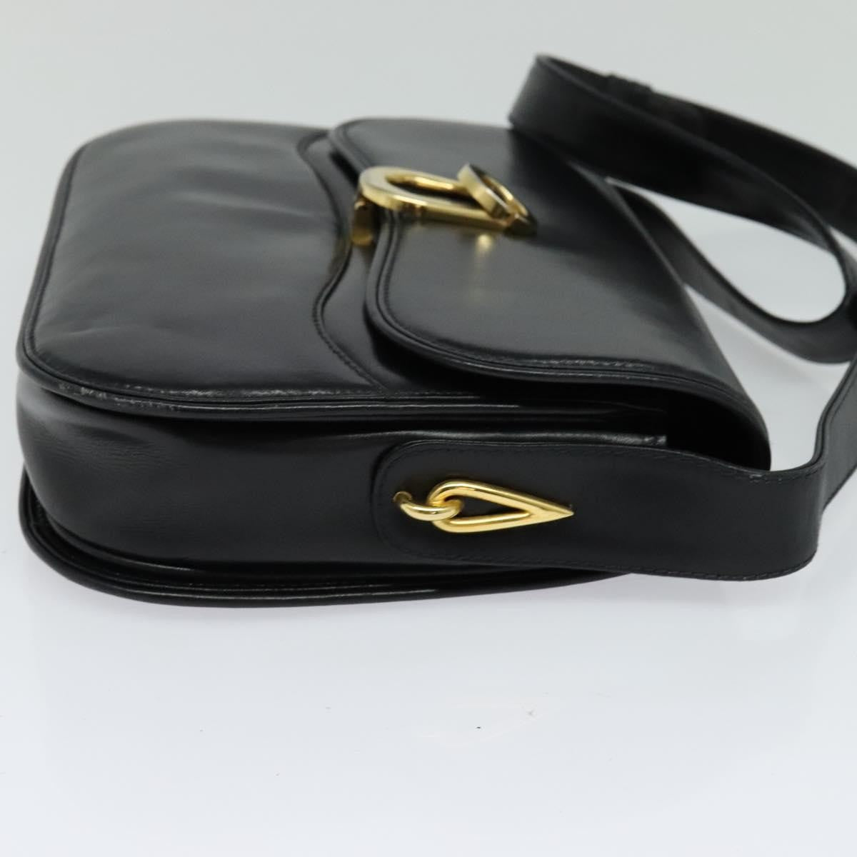 Gucci Vintage Leather Black Leather Shoulder Bag Bag (Pre-Owned)
