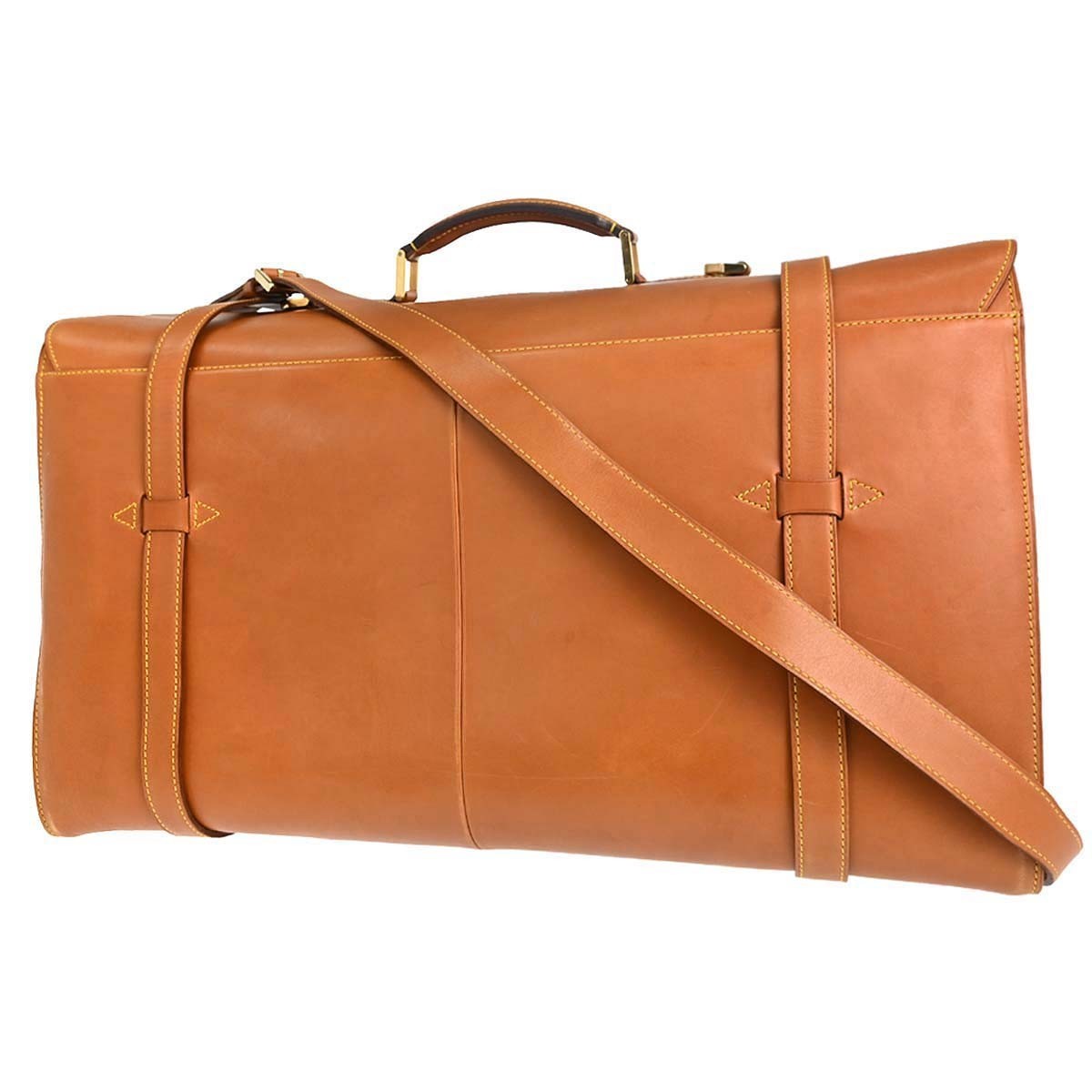 Louis Vuitton Nubie Weekender Nomade Leather Brown Leather Travel Bag Bag (Pre-Owned)