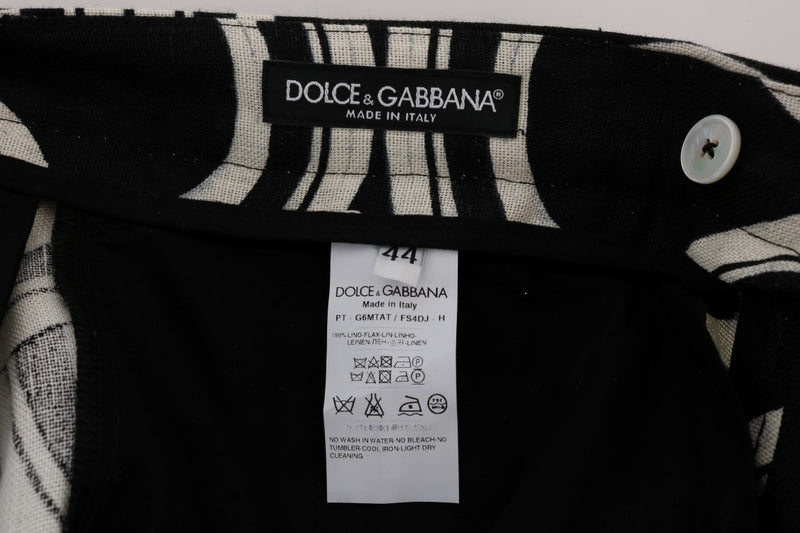 Dolce & Gabbana Sleek Patterned Slim-Fit Men's Trousers