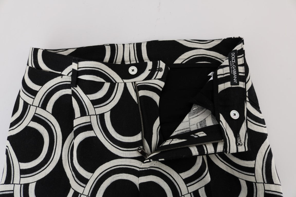 Dolce & Gabbana Sleek Patterned Slim-Fit Men's Trousers