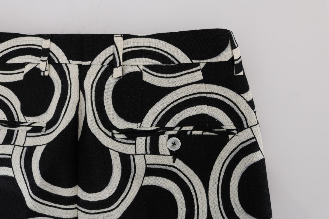 Dolce & Gabbana Sleek Patterned Slim-Fit Men's Trousers