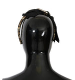 Dolce & Gabbana Black Crystal White Diadem Women's Headband