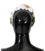 Dolce & Gabbana Yellow White Sunflower Crystal Women's Headband