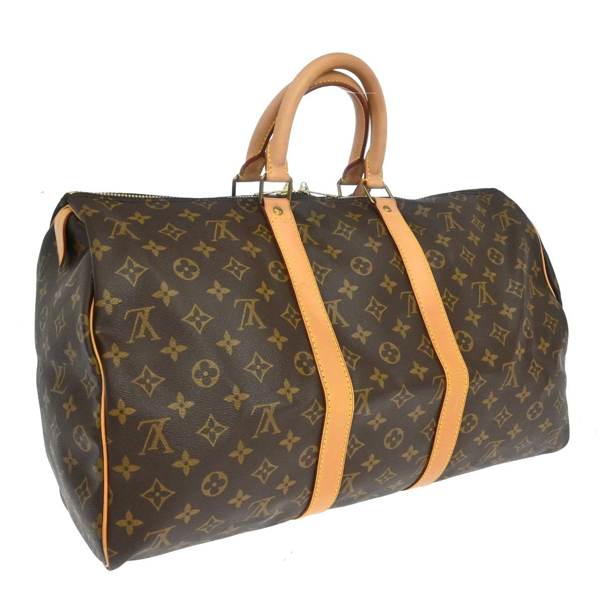 Louis Vuitton Keepall Monogram Canvas Brown Canvas Travel Bag Bag (Pre-Owned)