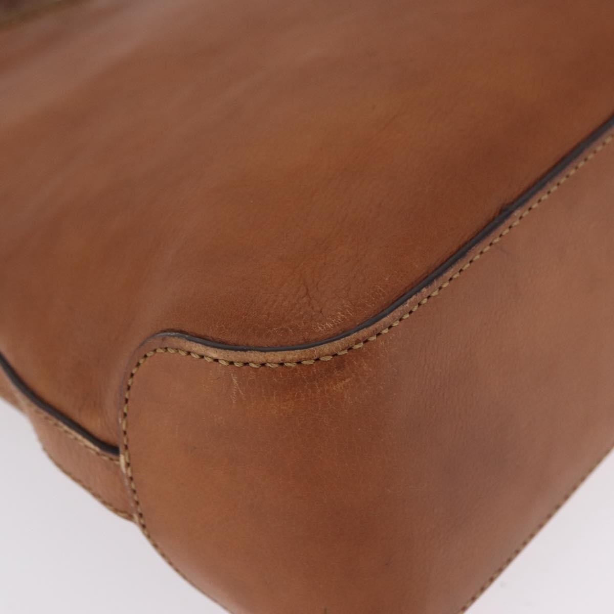 Gucci Marrakech Hobo Leather Brown Leather Shoulder Bag Bag (Pre-Owned)