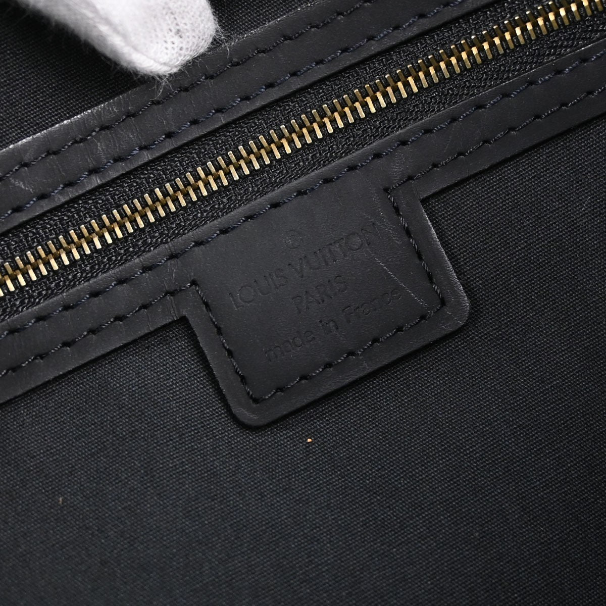 Louis Vuitton Lucille Mini Lin Black Canvas Handbag (Pre-Owned)