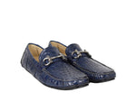 Salvatore Ferragamo Men's Parigi Dark Blue Crocodile Horsebit Loafers
