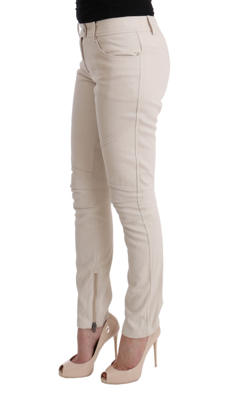 Ermanno Scervino Chic White Slim Fit Denim Women's Treasure