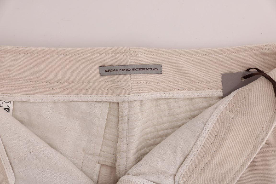 Ermanno Scervino Chic White Slim Fit Denim Women's Treasure