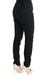 Ermanno Scervino Chic Black Slim Fit Women's Trousers