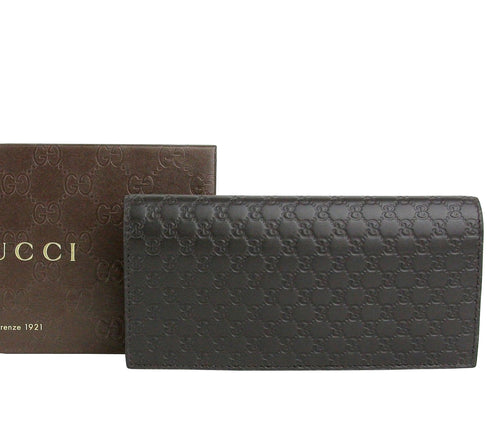 Gucci Microguccissima Brown Leather Wallet With ID window 449245 2044