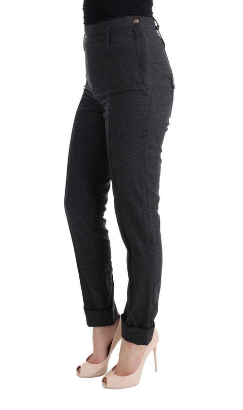Ermanno Scervino Chic Gray Casual Skinny Women's Pants