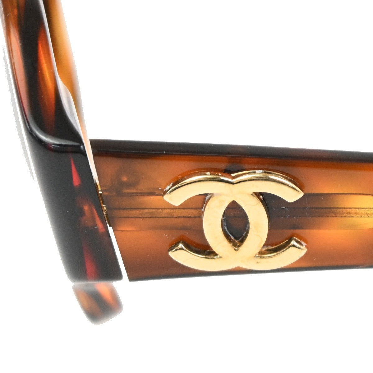 Chanel Logo Cc Plastic Brown Plastic Sunglasse Accessory (Pre-Owned)