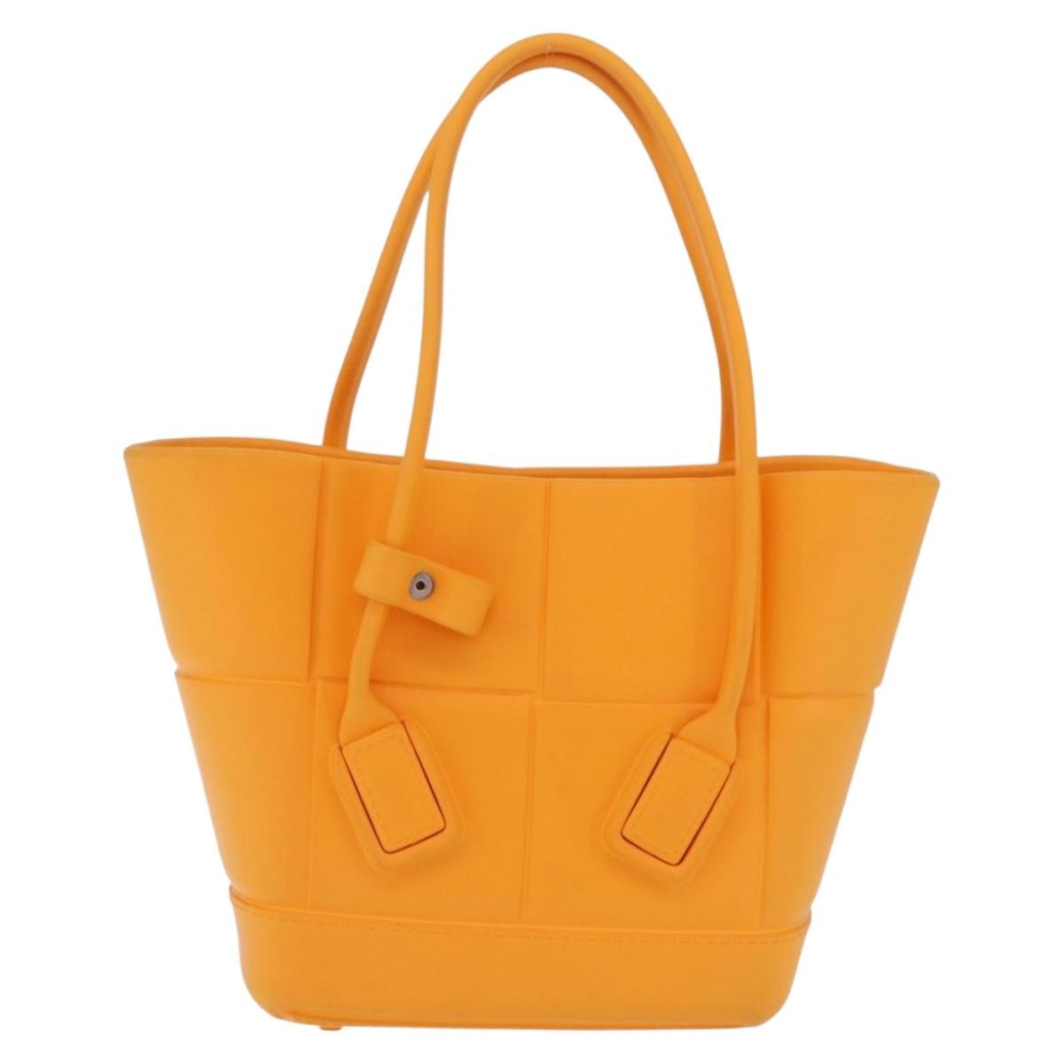 Bottega Veneta Arco Rubber Orange Rubber Tote Bag Bag (Pre-Owned)