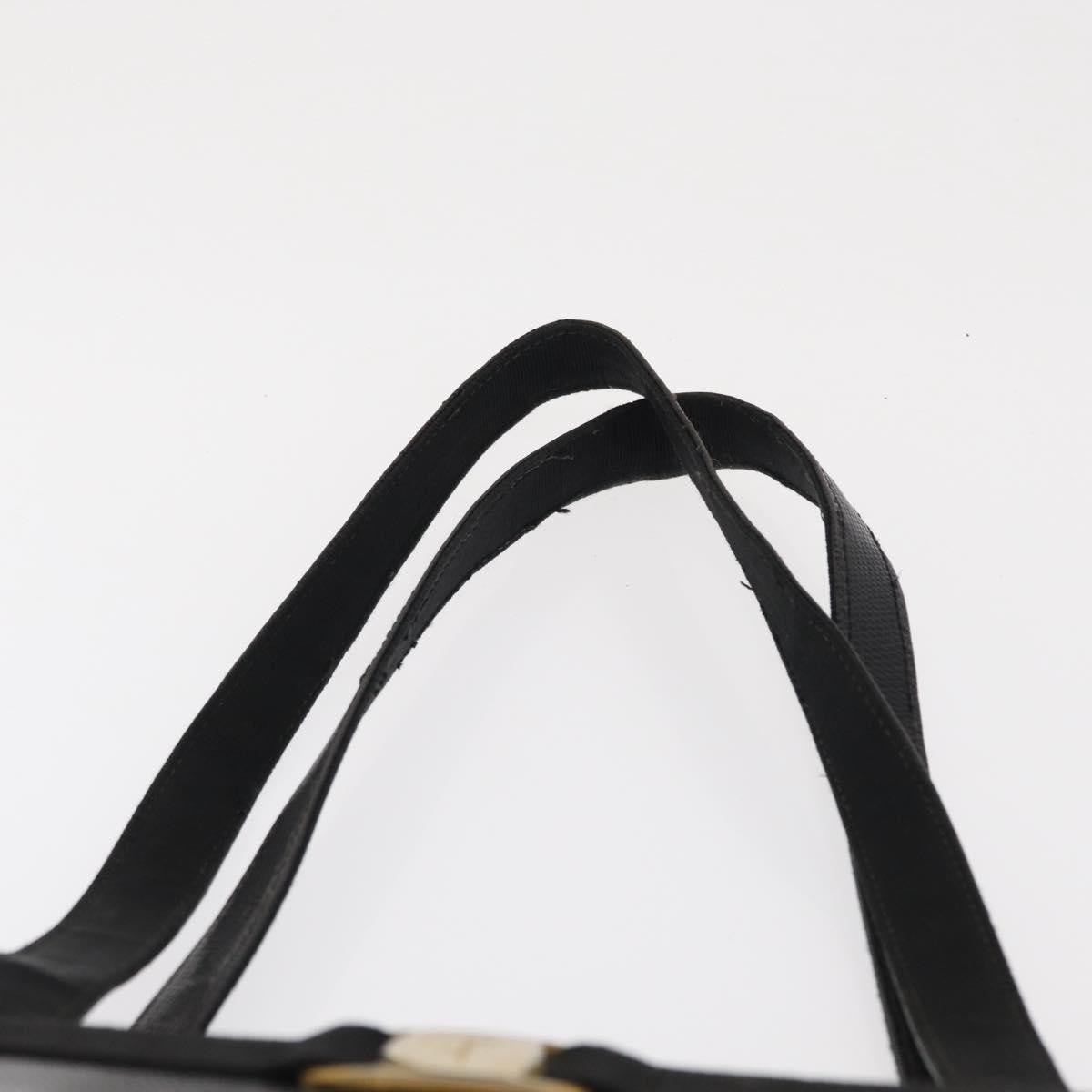Salvatore Ferragamo Vara Tote Leather Black Leather Tote Bag Bag (Pre-Owned)