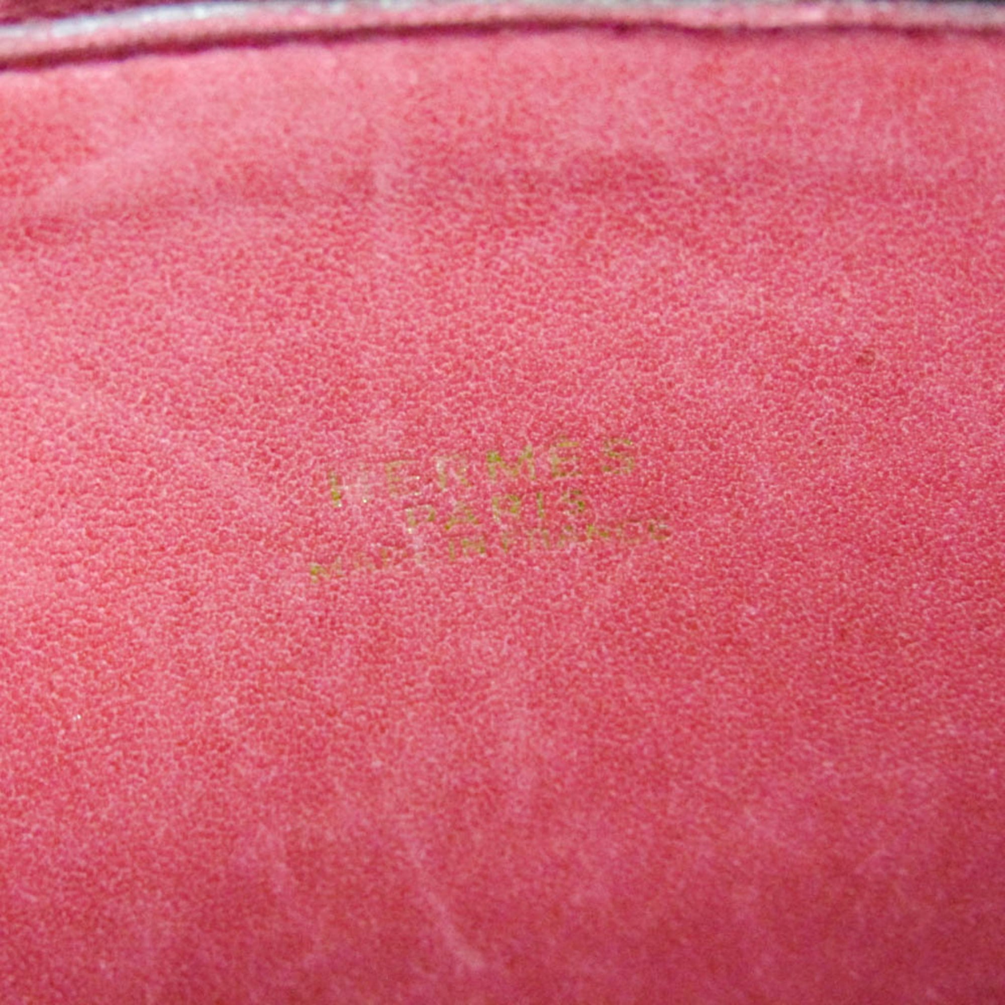 Hermes Bolide Courchevel Red Leather Handbag (Pre-Owned)