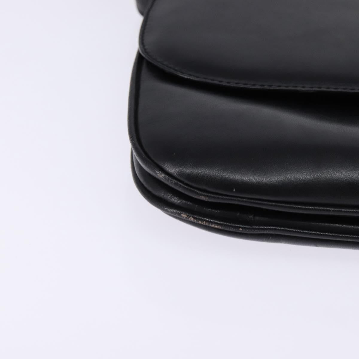 Celine Vintage Leather Black Leather Shoulder Bag Bag (Pre-Owned)