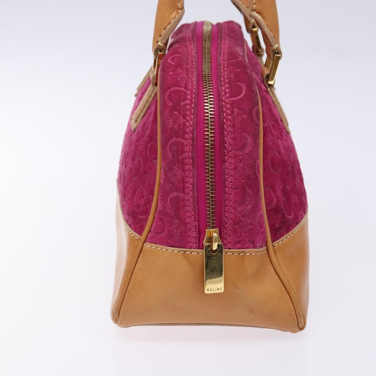 Celine Vintage Macadam C Macadam Suede Purple Suede Handbag (Pre-Owned)