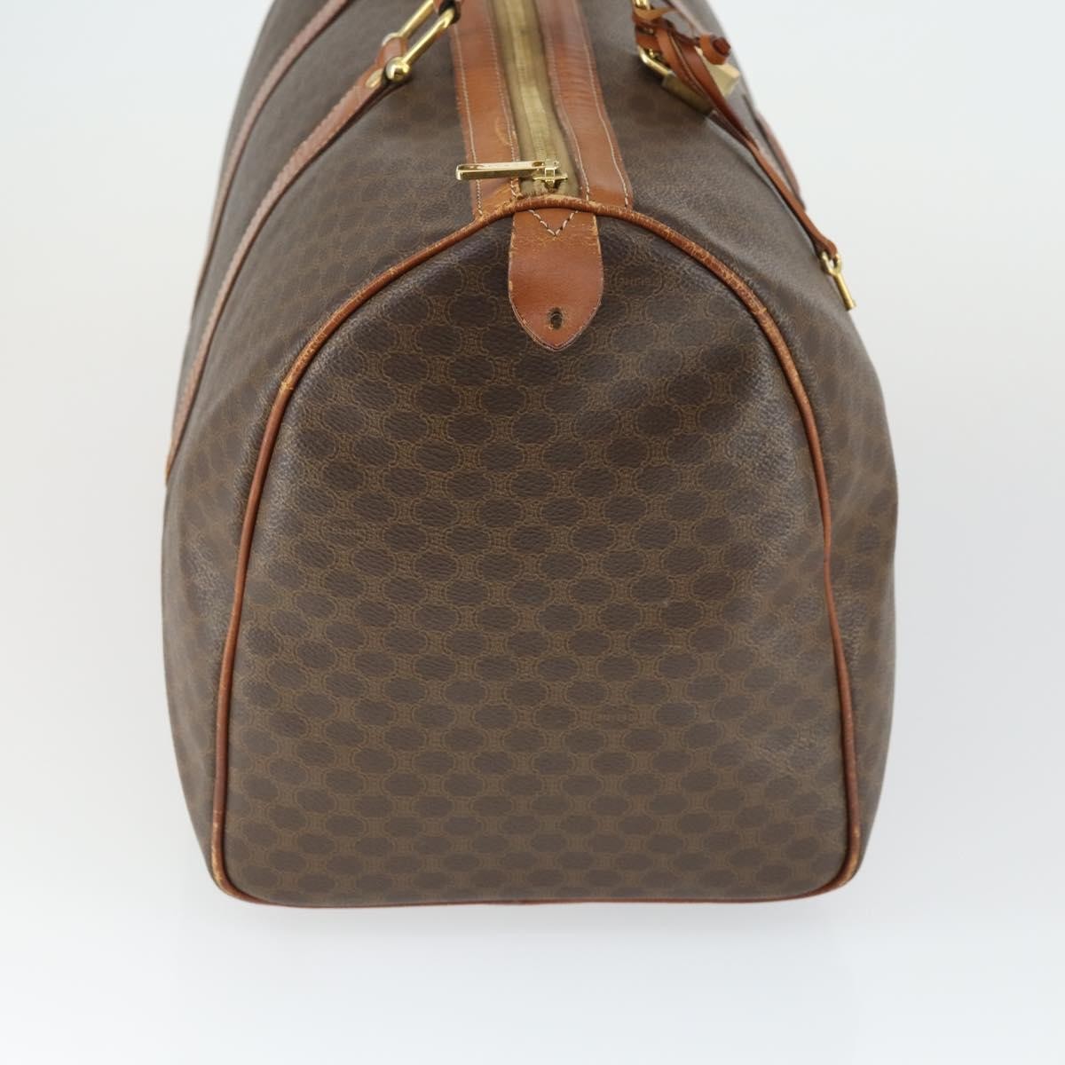 Celine Vintage Macadam Boston Canvas Brown Pvc Travel Bag Bag (Pre-Owned)