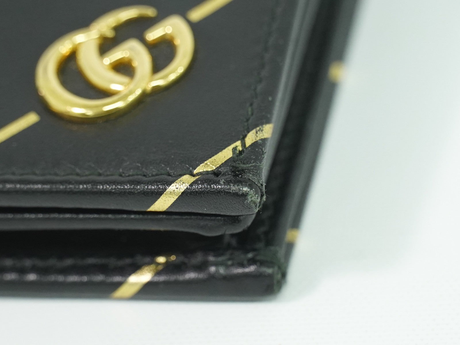 Gucci Gg Marmont Leather Black Leather Wallets Accessory (Pre-Owned)