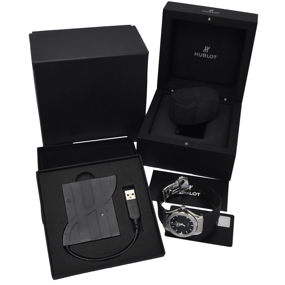 Hublot Classic Fusion Black Magic Automatic Ceramic And Rubber Watch (Pre-Owned)