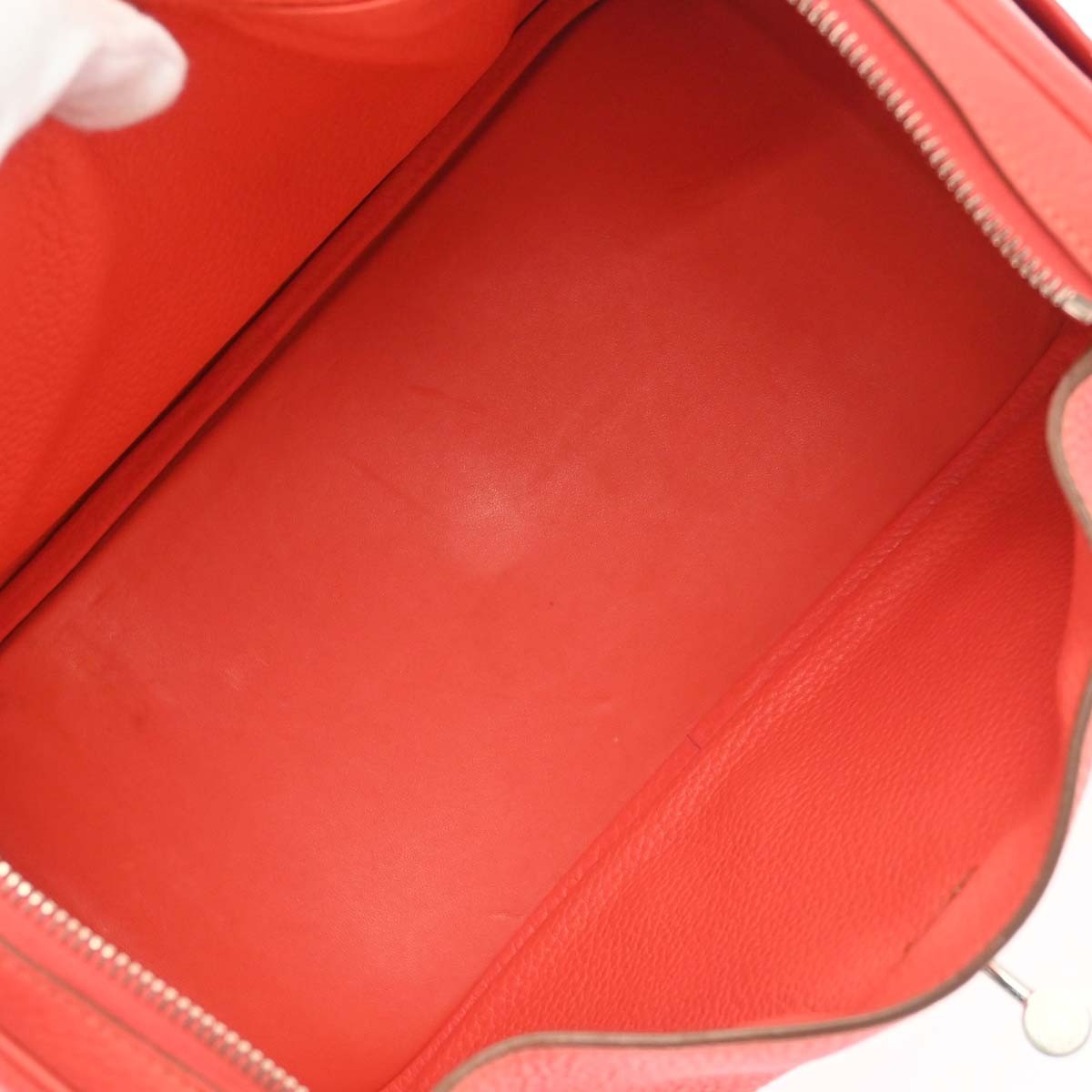 Hermes Lindy Clemence Red Leather Shoulder Bag Bag (Pre-Owned)