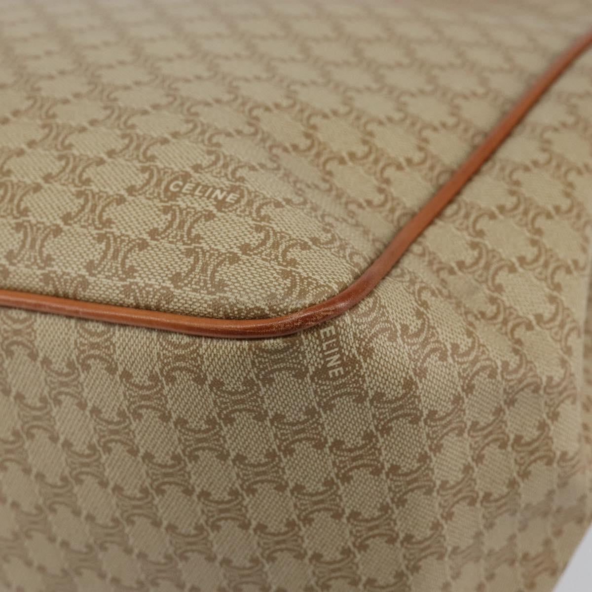 Celine Macadam Shoulder Pvc Leather Beige Canvas Shoulder Bag Bag (Pre-Owned)