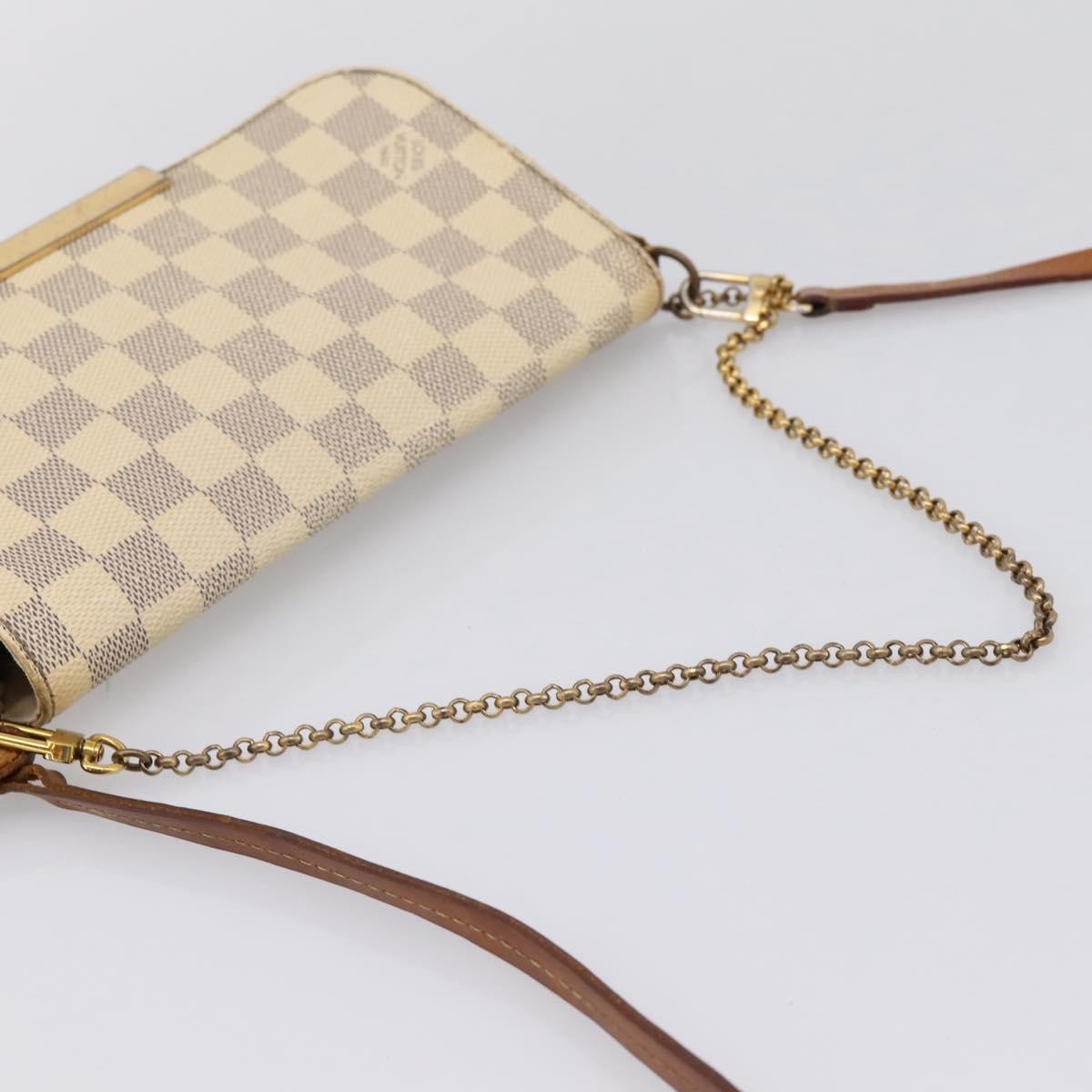 Louis Vuitton Favorite Damier White Canvas Handbag (Pre-Owned)