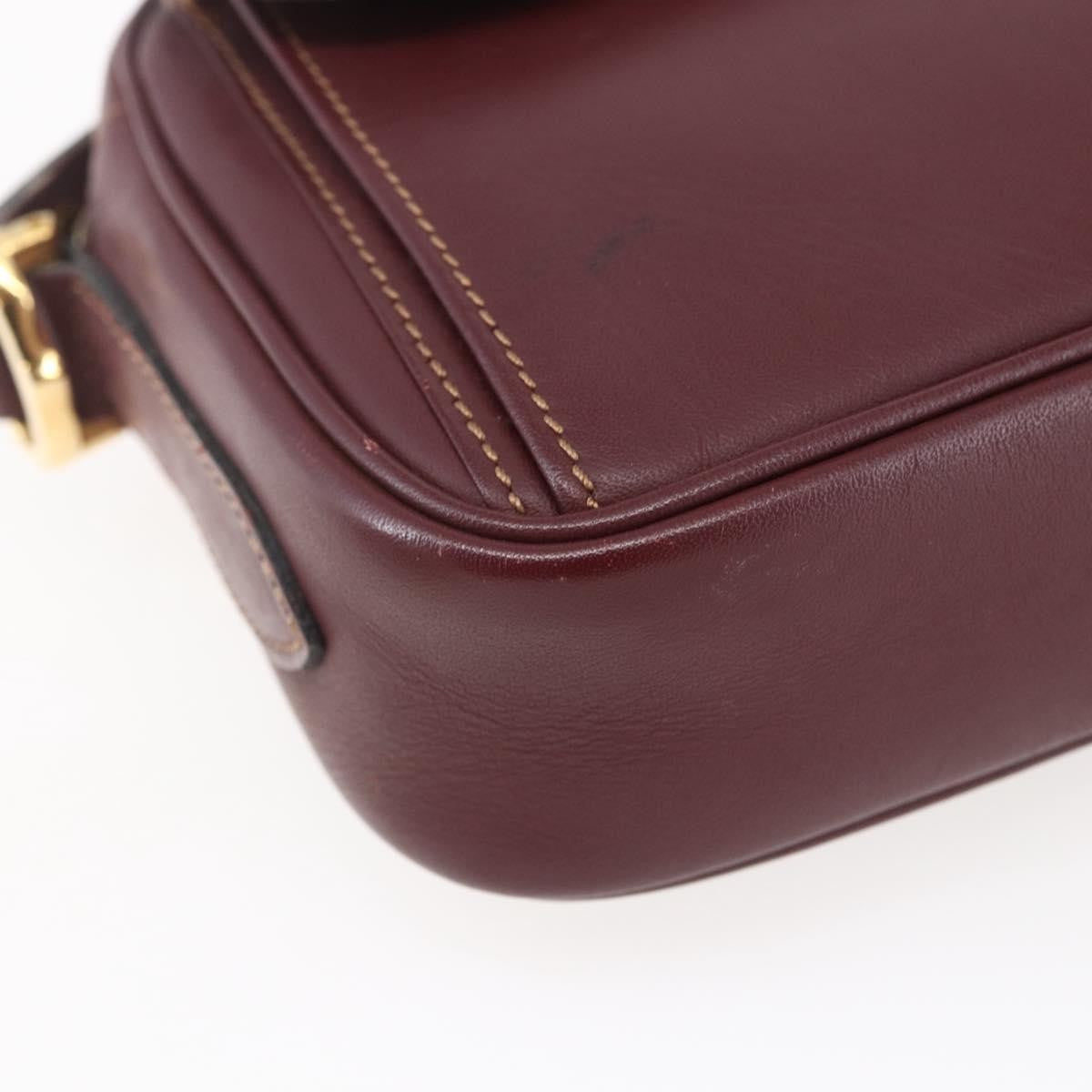 Cartier Must De Cartier Leather Burgundy Leather Bag (Pre-Owned)