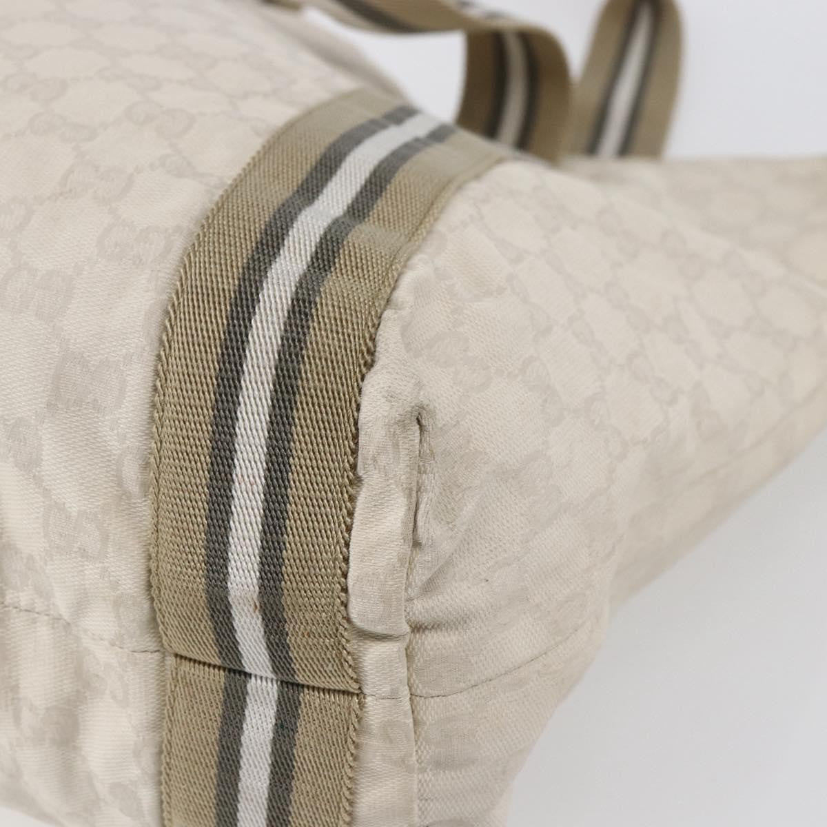 Gucci Original Web Gg Canvas Beige Canvas Tote Bag Bag (Pre-Owned)