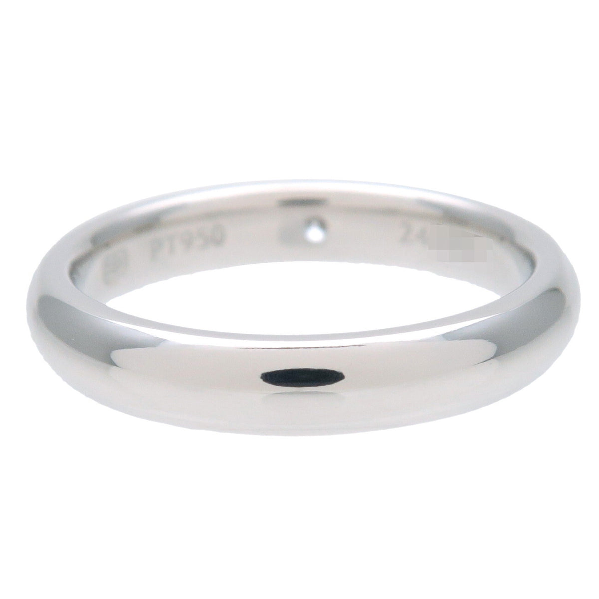 Harry Winston Single Diamond Band Platinum With Diamond Silver Platinum Ring Jewelry (Pre-Owned)