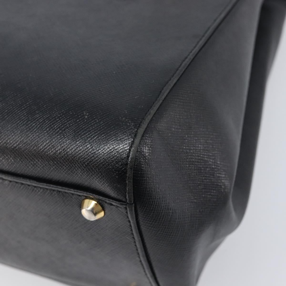 Burberry Handbag Leather Black Leather Handbag (Pre-Owned)