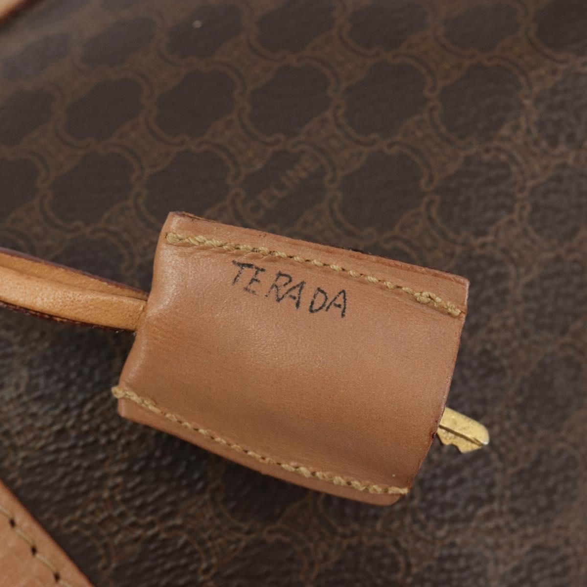 Celine Vintage Toile Triomphe Brown Canvas Travel Bag Bag (Pre-Owned)