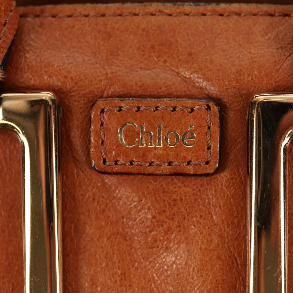 Chloe Ethel Top Handle Leather Brown Leather Handbag (Pre-Owned)