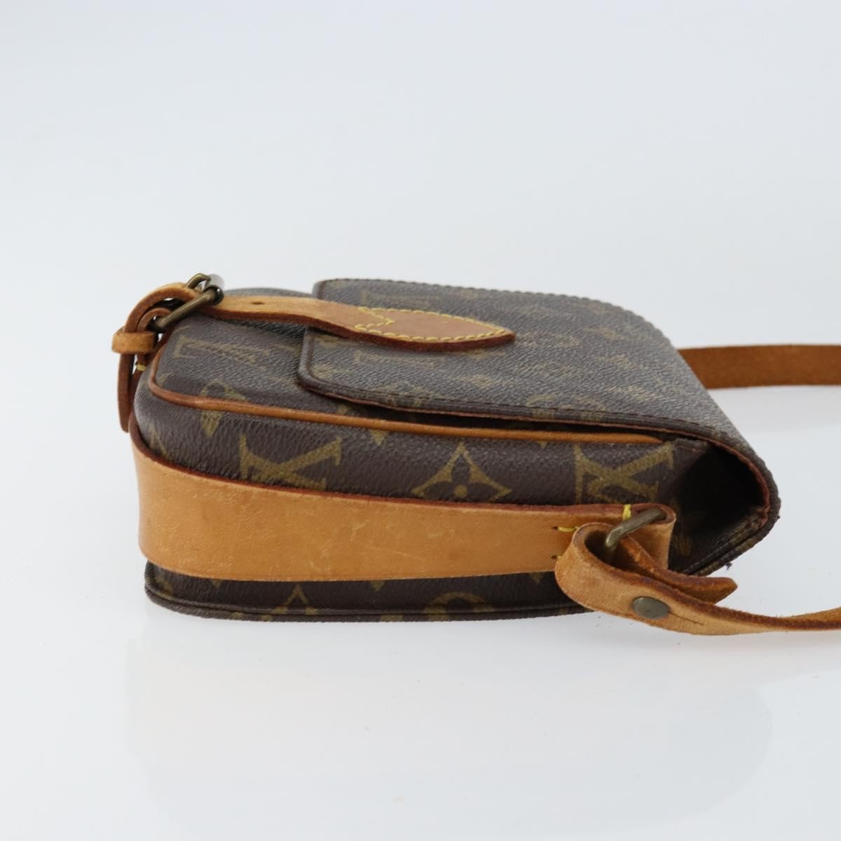 Louis Vuitton Cartouchiere Monogram Canvas Brown Canvas Shoulder Bag Bag (Pre-Owned)