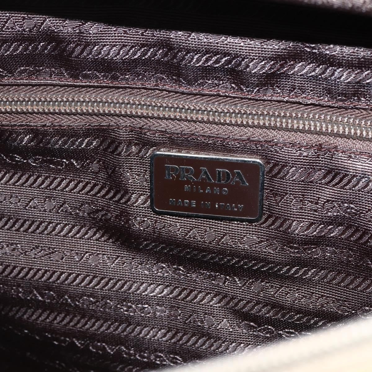 Prada Vintage Zip Tote Tessuto Ecru Nylon Tote Bag Bag (Pre-Owned)