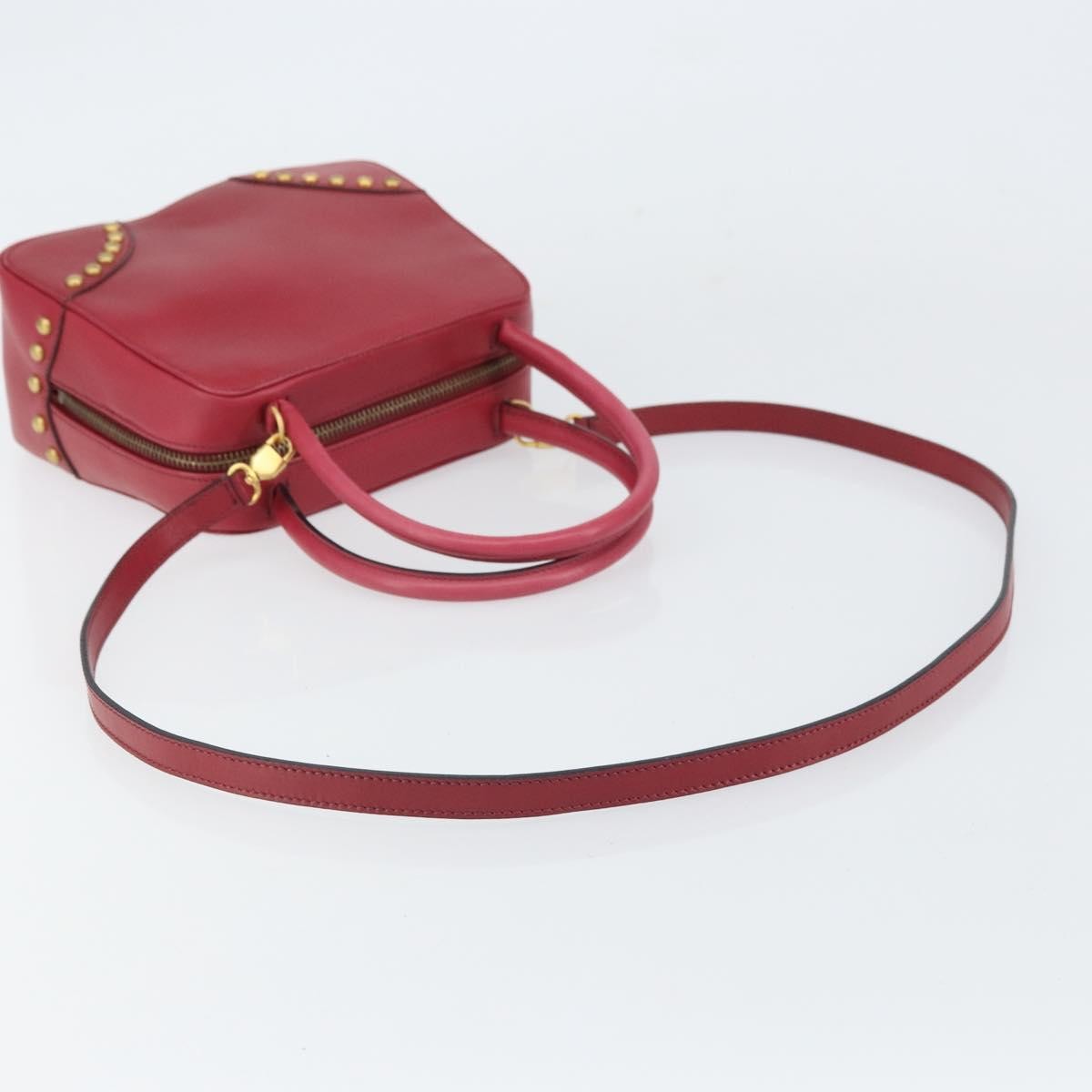 Celine Handbag Leather Red Leather Handbag (Pre-Owned)