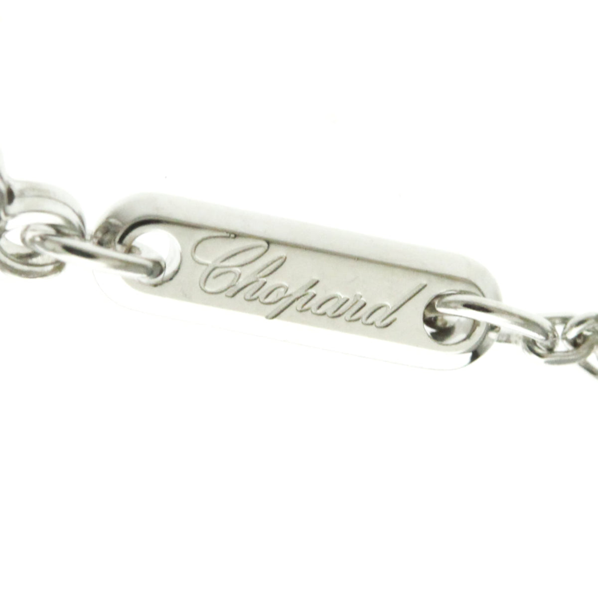 Chopard Happy Diamonds Round Pendant 18K White Gold With 1 Floating Diamond Silver White_Gold Necklace Jewelry (Pre-Owned)
