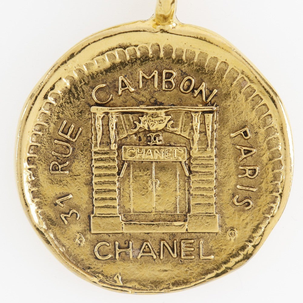 Chanel Vintage 31 Rue Cambon Medallion Pendant Metal Gold Gold_Plated Necklace Jewelry (Pre-Owned)